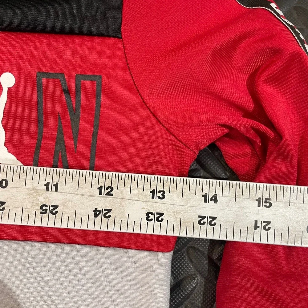 Air Jordan Red Black Gray Athletic Full Zip Track Jacket Kids Youth‎ Size Small